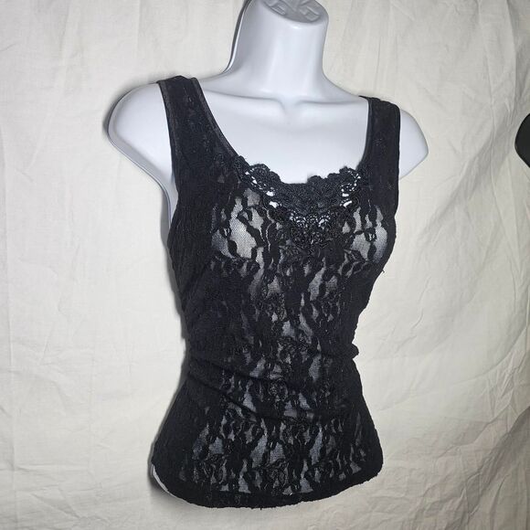 Vintage 90s lace whimsigoth goth bust detailing top - Picture 1 of 4